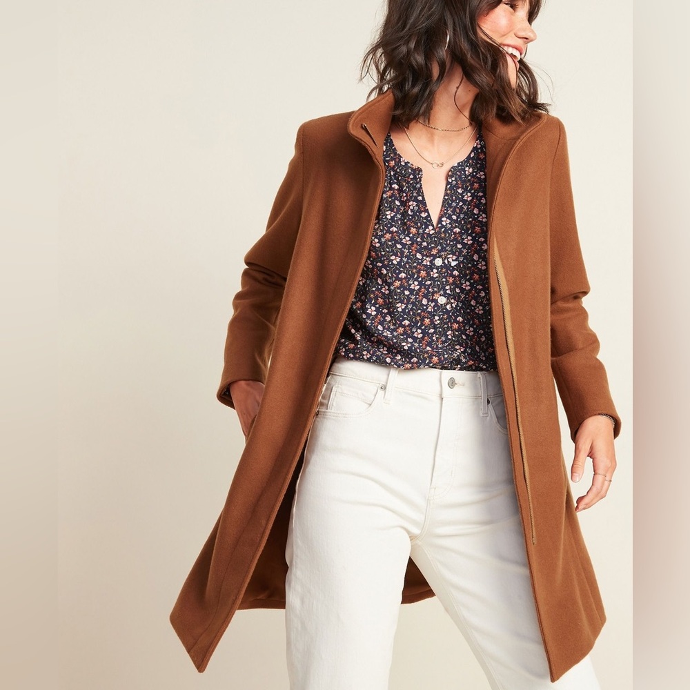 Old Navy Soft-Brushed Funnel Neck Coat